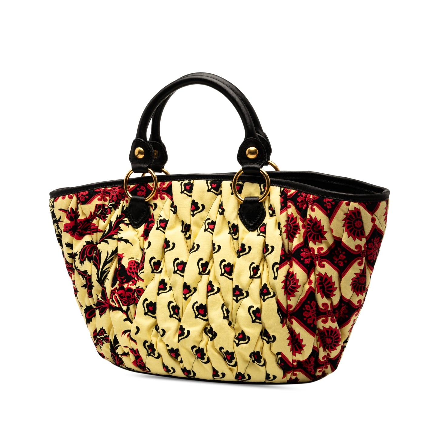Miu Miu Limited Edition Matelasse Printed Canvas Handbag