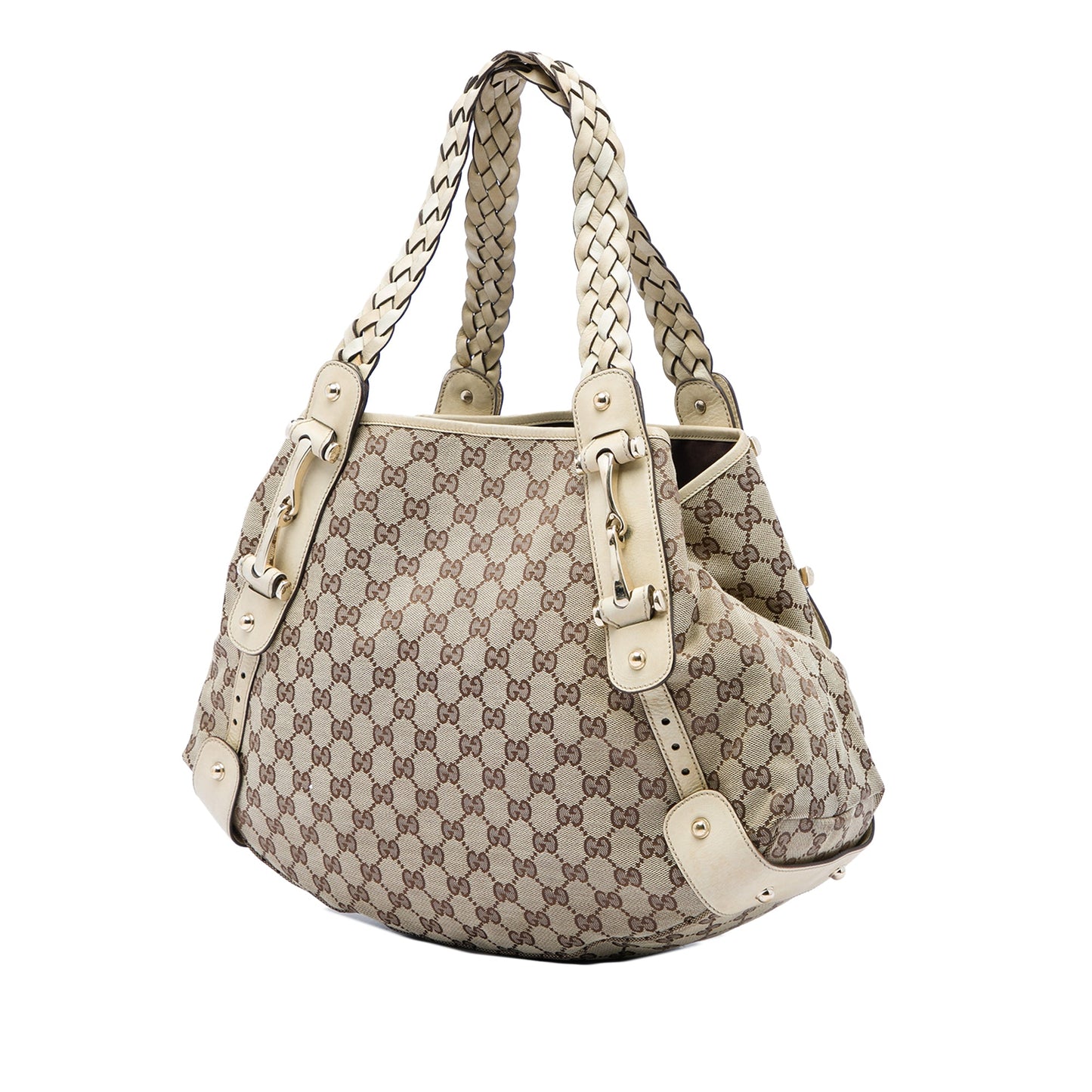 Gucci Canvas Horsebit Pelham Shoulder Bag
