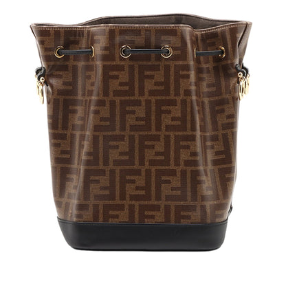 Fendi FF 1974 Glazed Fabric Stamp Patch Mon Tresor Bucket Bag