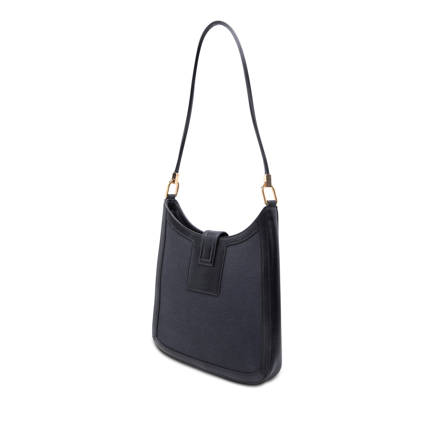 Gucci Bicolor Canvas and Calfskin Shoulder Bag