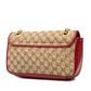 Gucci Medium GG Marmont Matelasse Diagonal GG Canvas and Leather Shoulder Bag