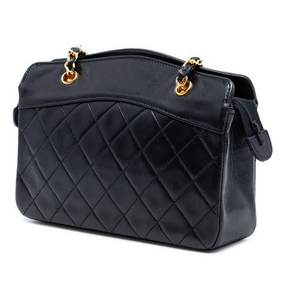 Chanel CC Quilted Lambskin Zip Handbag