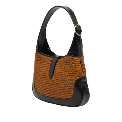 Gucci Small Bicolor Raffia Jackie 1961 Crossbody