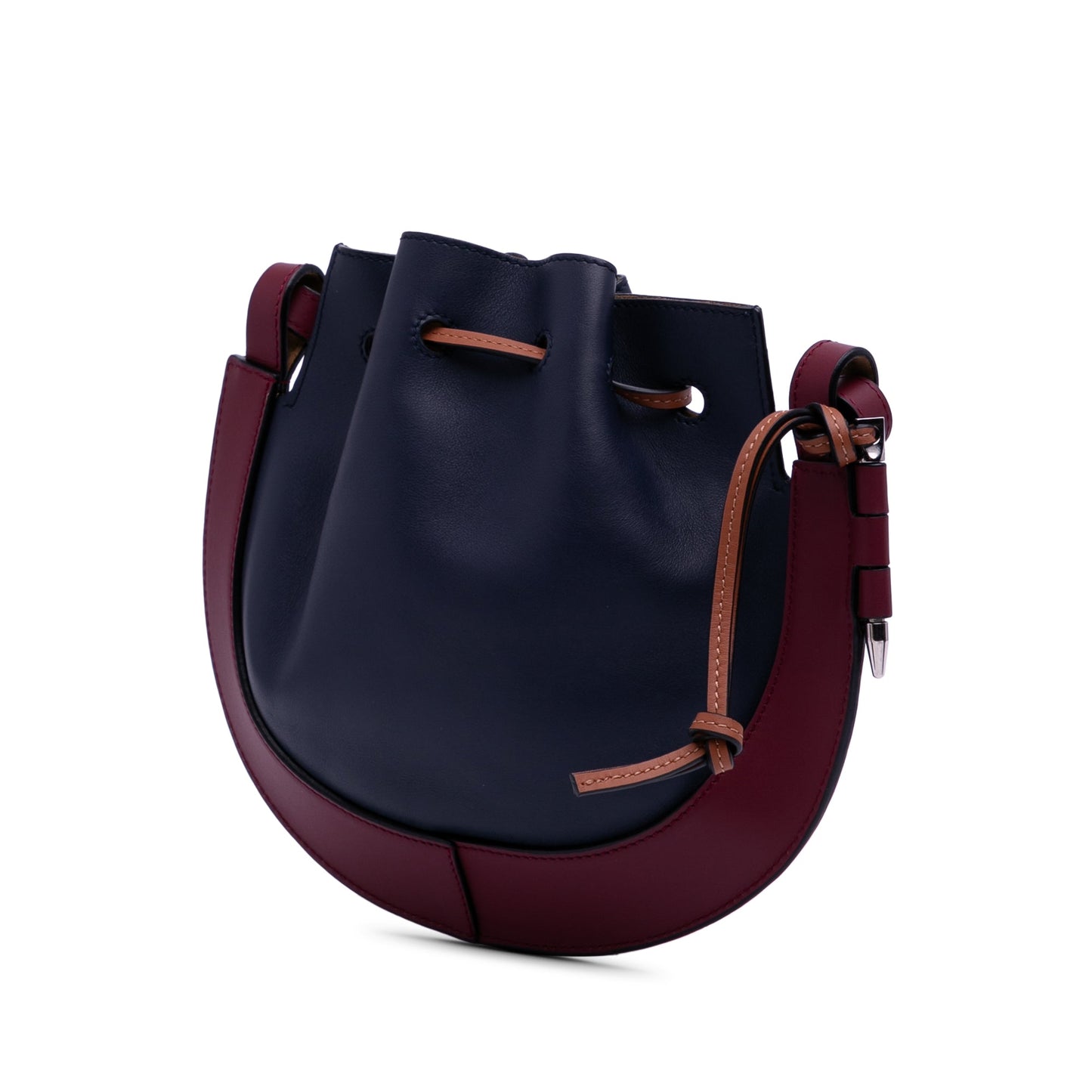 Loewe Small Leather Colorblock Horseshoe Crossbody