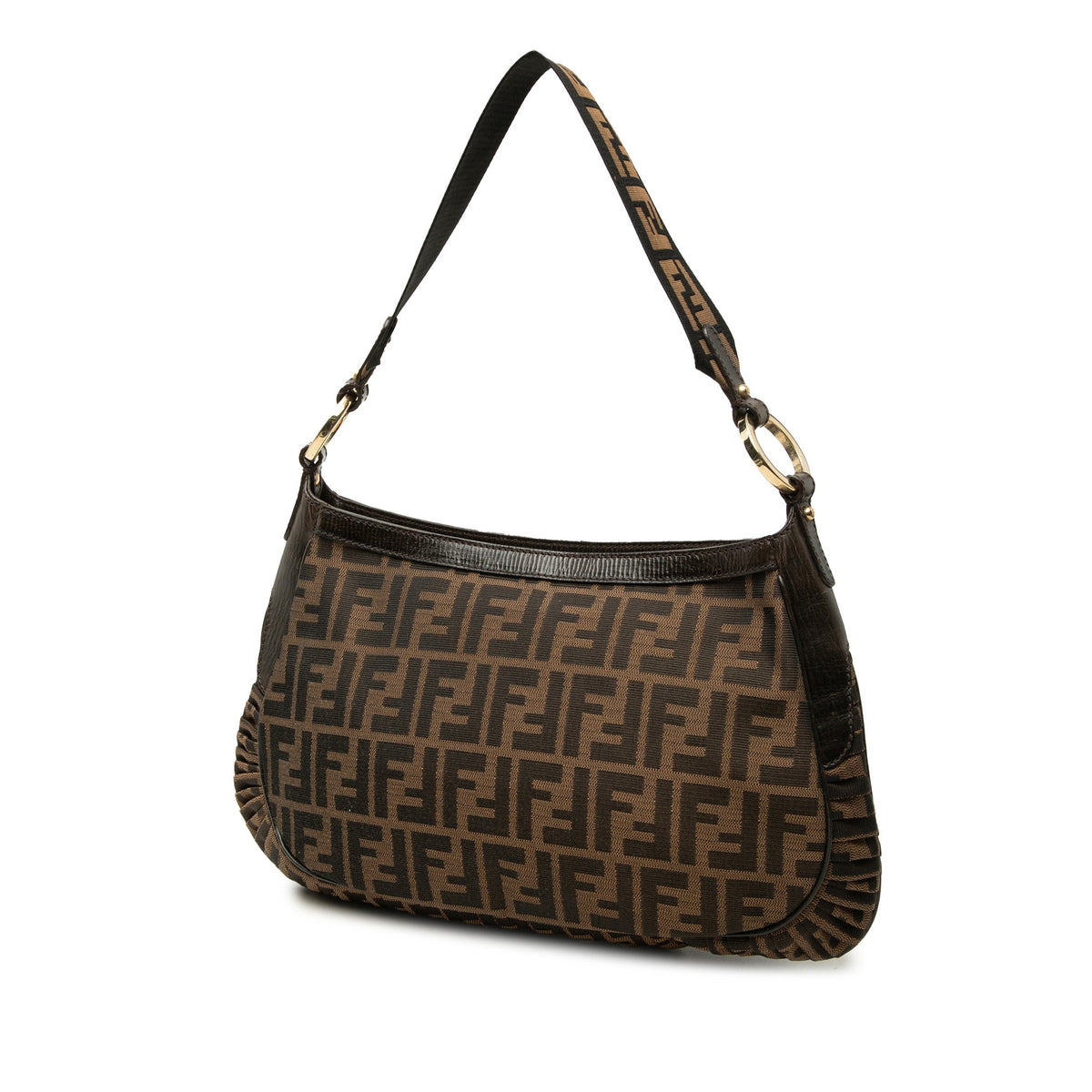 Fendi Zucca Canvas Mille Feuille Hobo