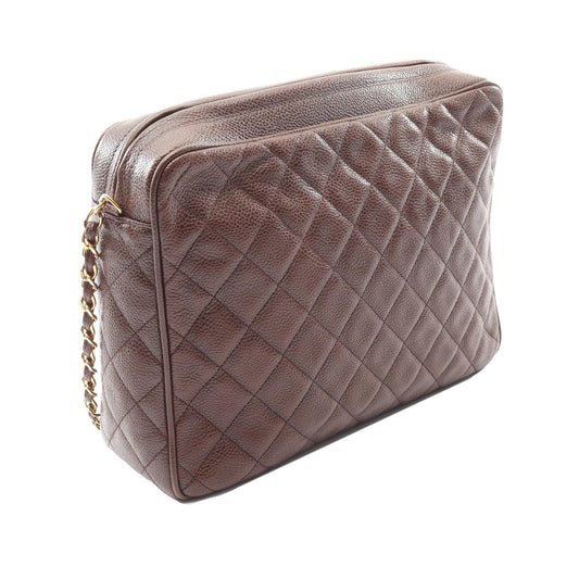 Chanel CC Quilted Caviar Tassel Camera Bag