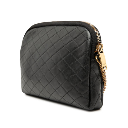 Saint Laurent Mini Quilted Lambskin Gaby Zippered Pouch