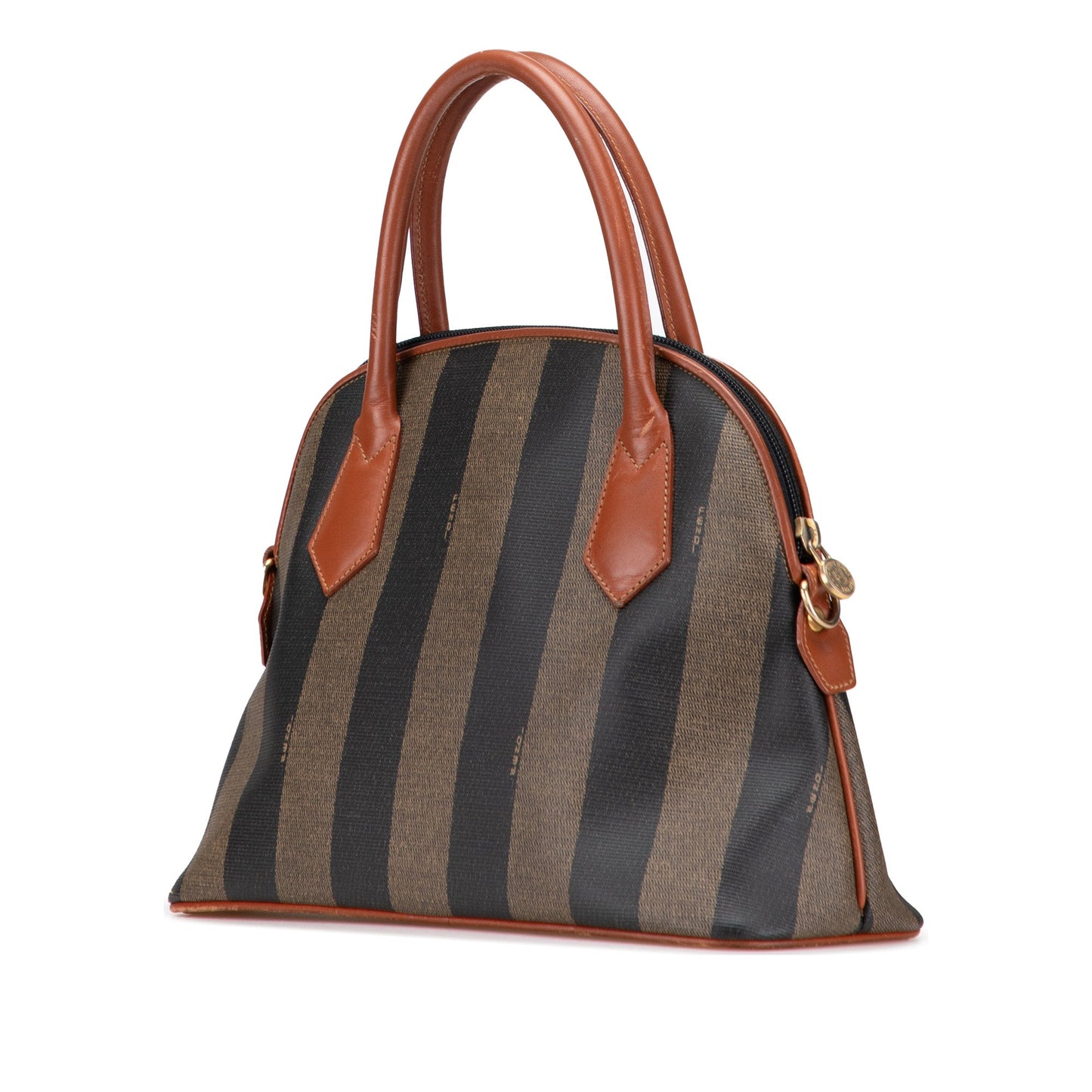 Fendi Pequin Coated Canvas Dome Satchel