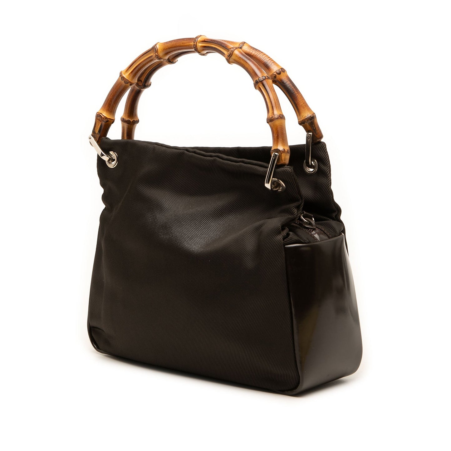 Gucci Nylon Bamboo Handbag