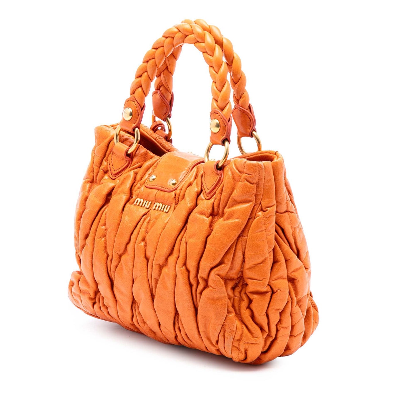 Miu Miu Matelasse Lambskin Coffer Satchel