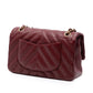 Chanel Medium Classic Chevron Calfskin Pleated Double Flap