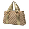 Gucci GG Canvas Metal Bamboo Handbag
