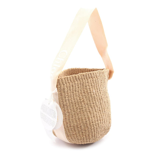 Chloe Small Mifuko Raffia Woody Basket Bucket Bag