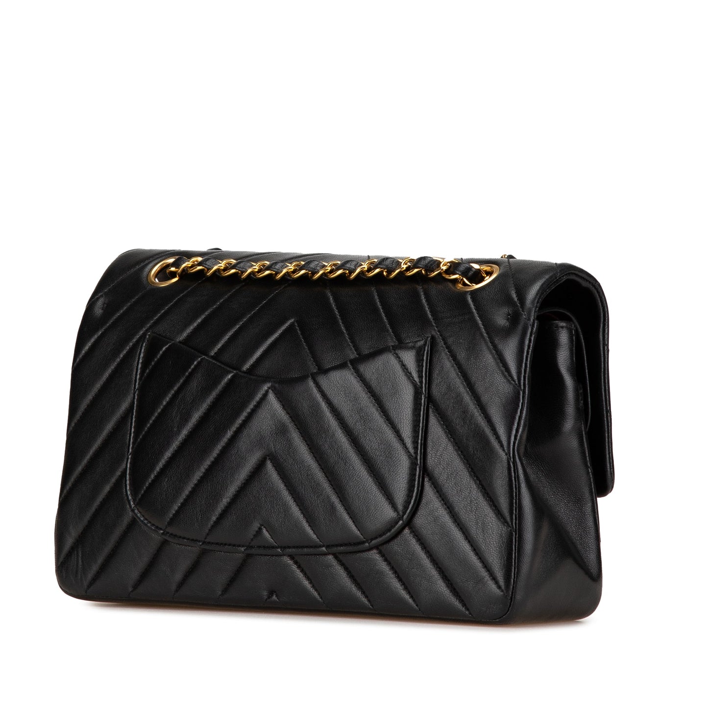 Chanel Small Classic Chevron Lambskin Double Flap