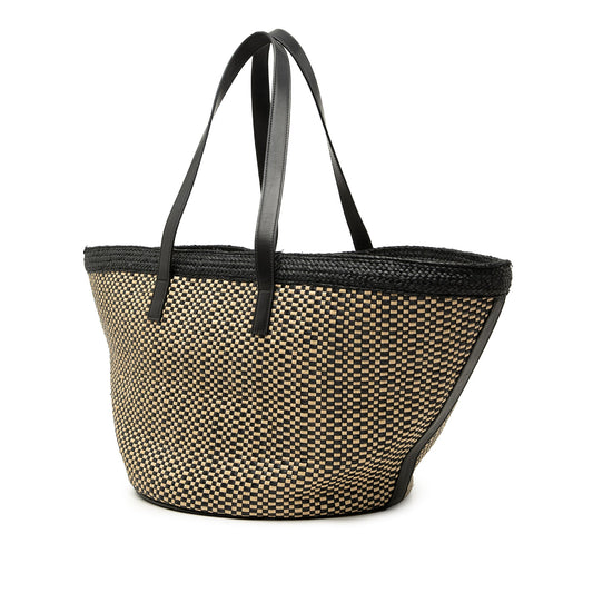 Saint Laurent Medium Raffia Panier Basket Shopper Tote