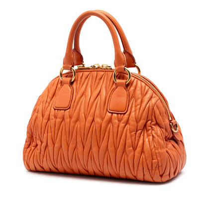Miu Miu Matelasse Nappa Dome Satchel
