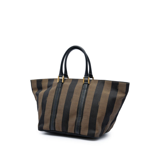 Fendi Pequin Canvas Tote