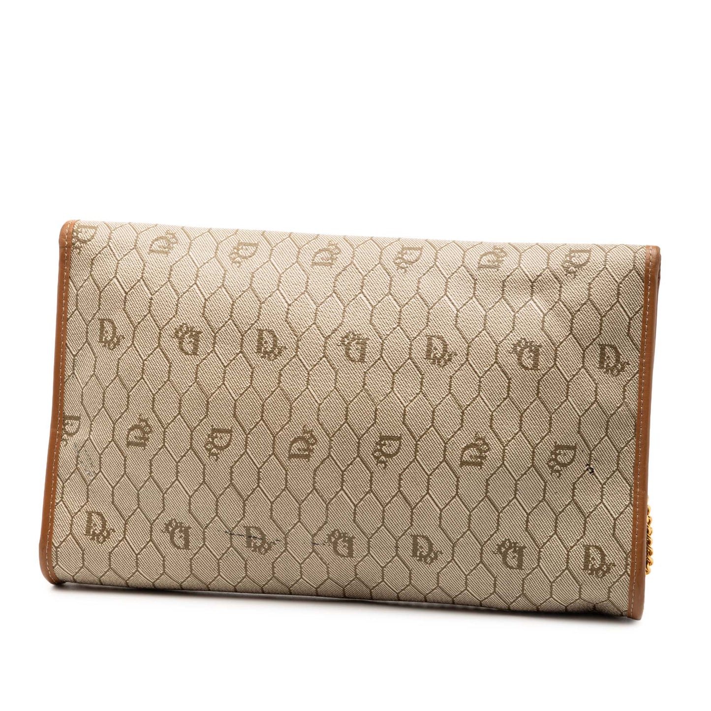 Dior Honeycomb Coated Canvas Chain Shoulder Bag