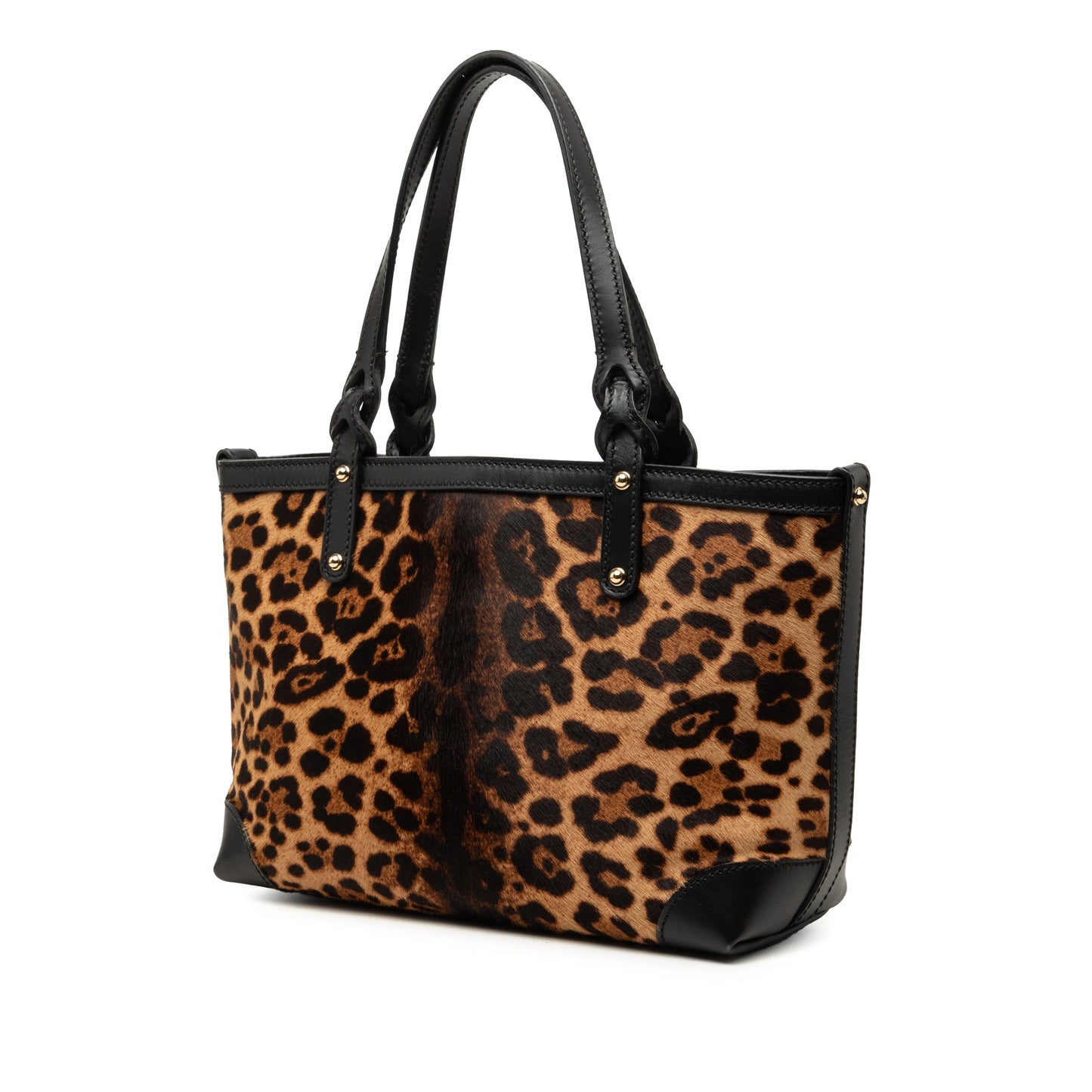 Gucci Large Pony Hair Leopard Print Tote