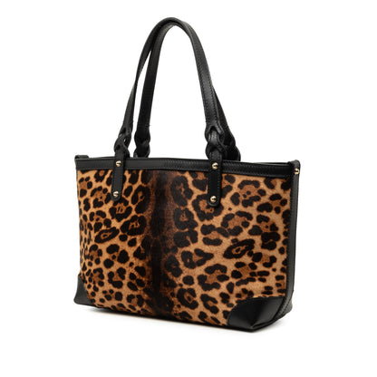 Gucci Large Pony Hair Leopard Print Tote