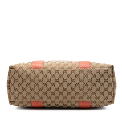 Gucci Medium GG Canvas Bamboo Libeccio Tote