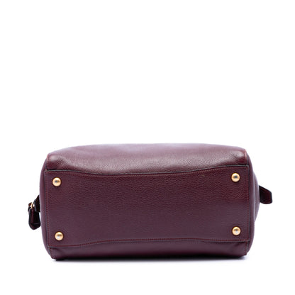 Prada Vitello Daino Zip Top Convertible Tote