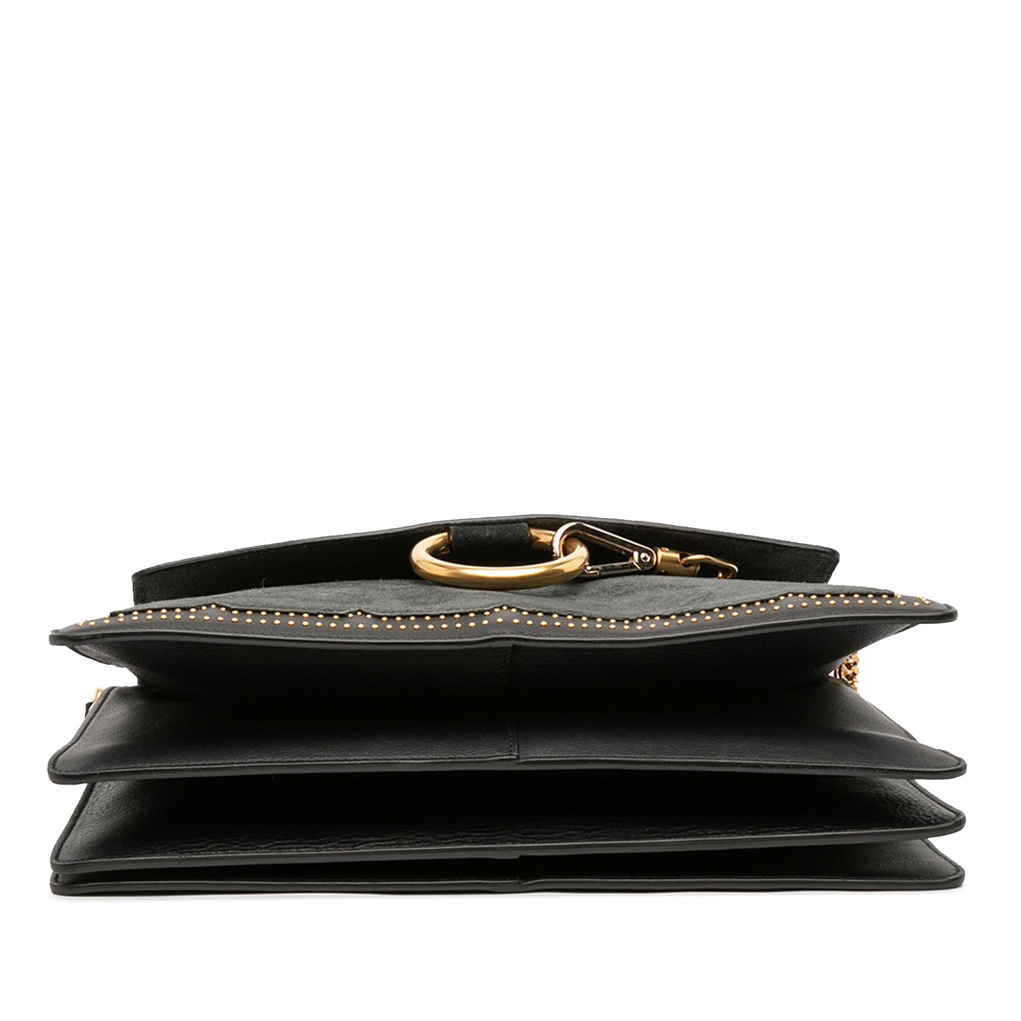 Chloé Medium Studded Suede and Calfskin Faye Crossbody