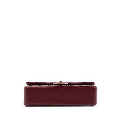 Chanel Medium Classic Chevron Calfskin Pleated Double Flap