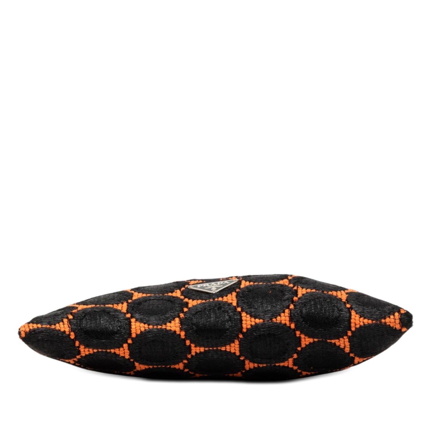 Prada Jacquard Kisslock Clutch with Chain