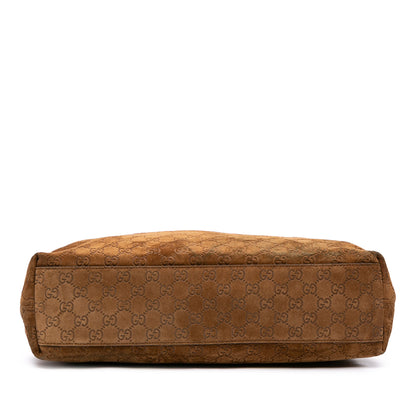 Gucci Large GG Suede Horsebit Beatrix Hobo