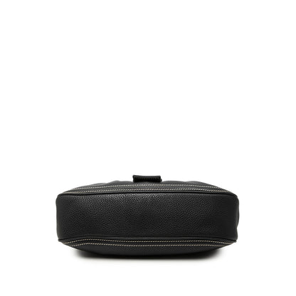 Celine Grained Leather Buckle Shoulder Bag