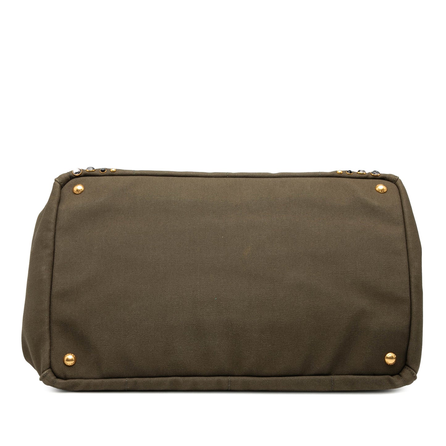 Prada Large Canvas Canapa Bijoux Satchel