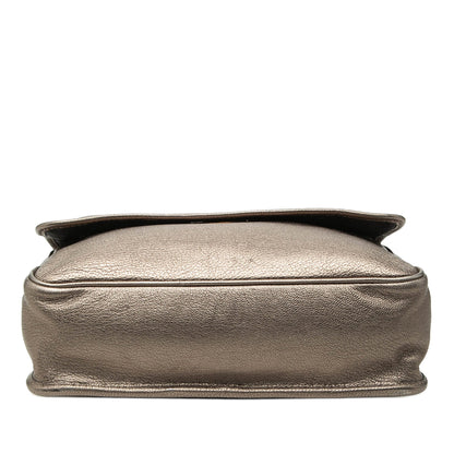 Loewe Small Metallic Leather Anagram Maia Satchel