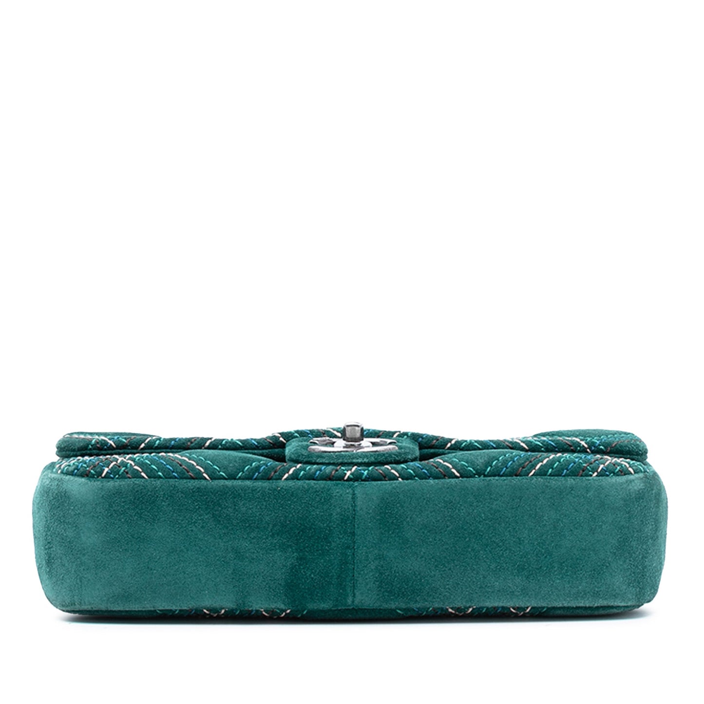 Chanel Paris Edinburgh Medium Stitched Suede Saltire Single Flap