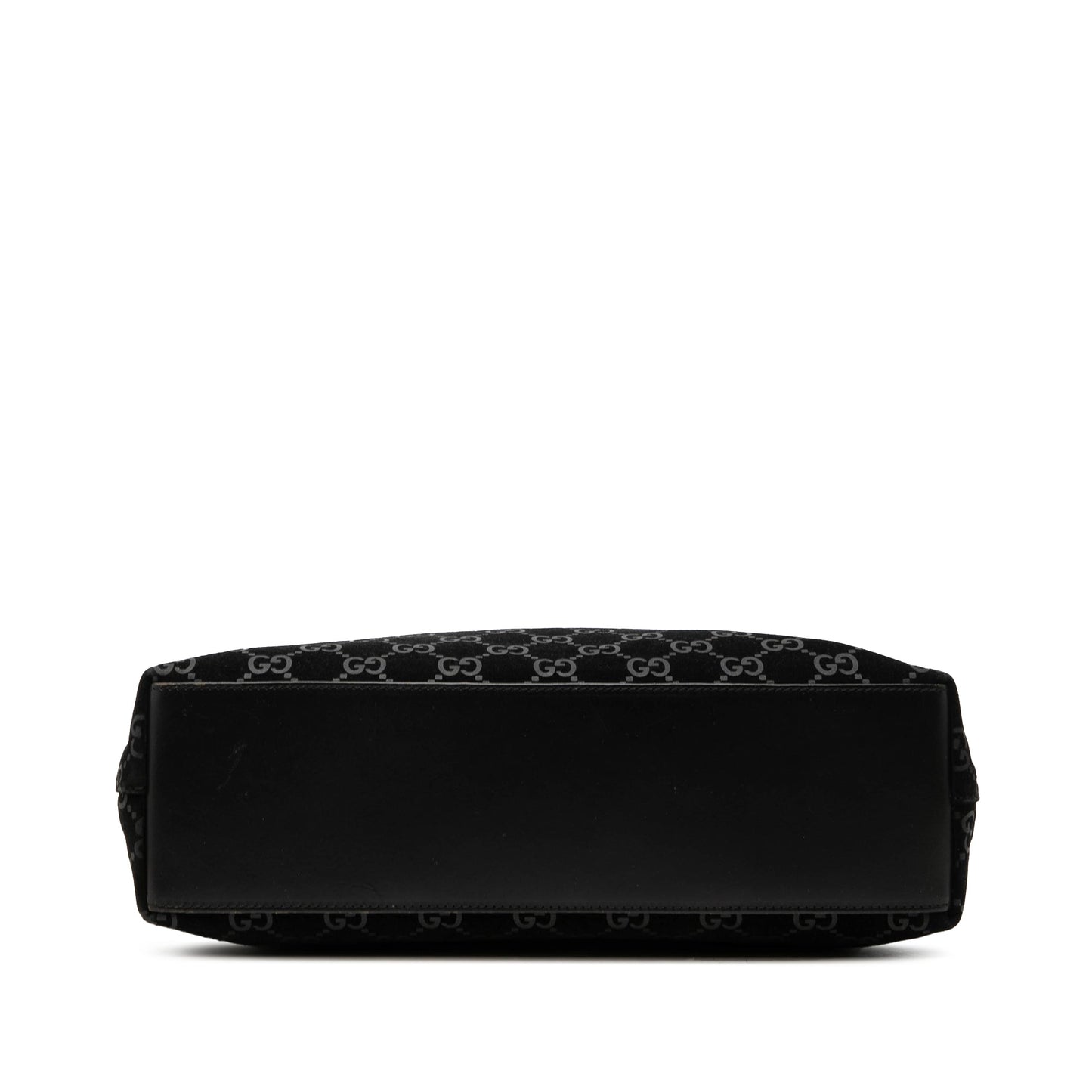 Gucci GG Suede Metal Handle Shoulder Bag