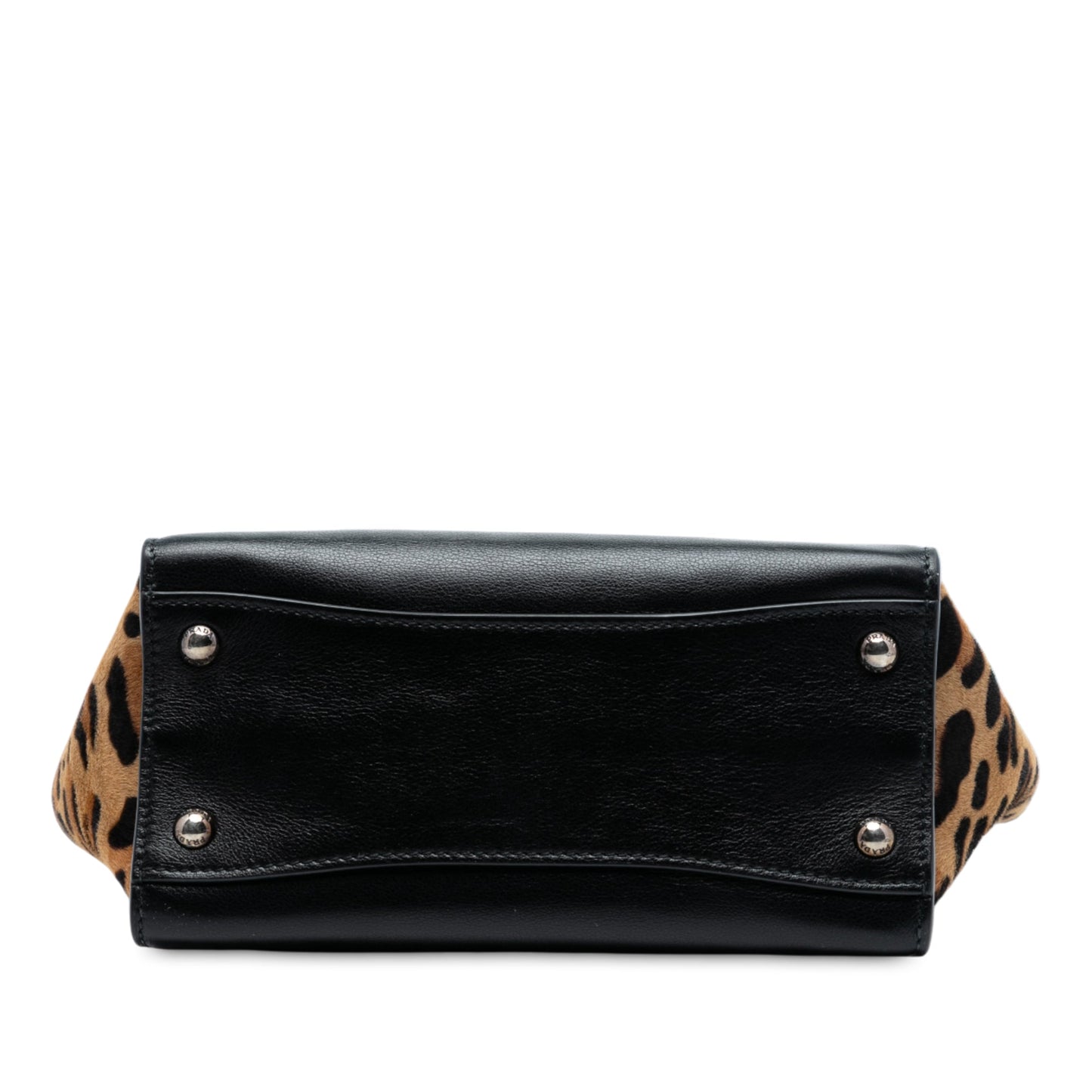 Prada Glace Calf Ponyhair Twin Pocket Satchel