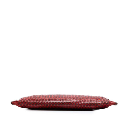 Prada Woven Goatskin Madras Zip Clutch