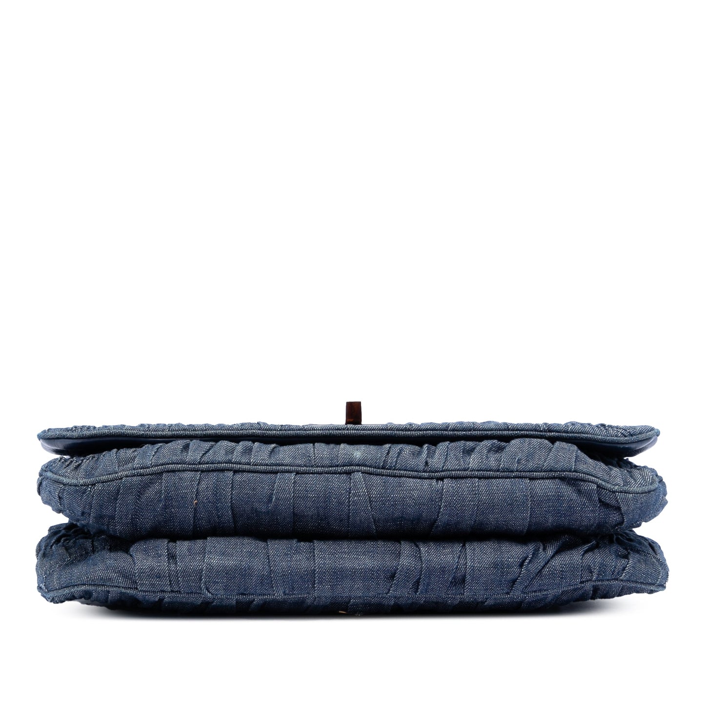 Prada Denim Gaufre Resin Chain Shoulder Bag