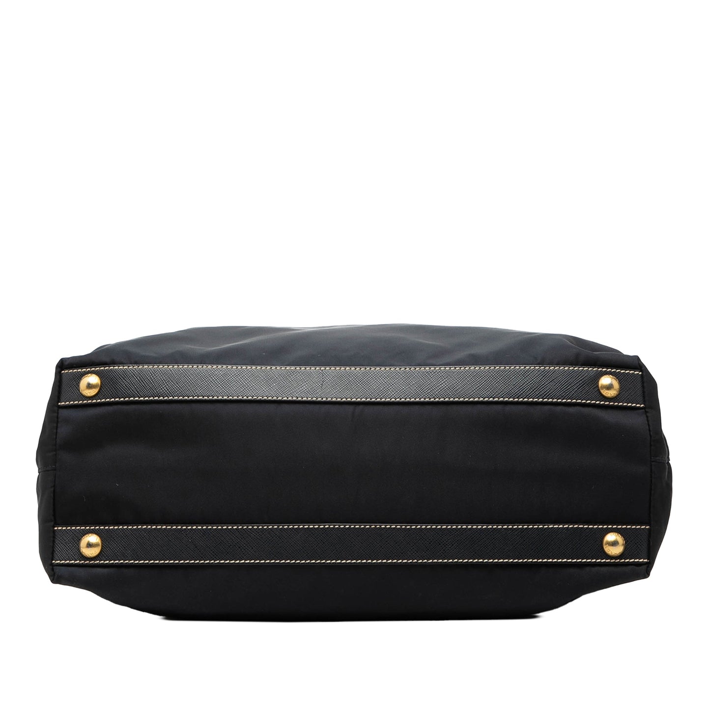 Prada Saffiano Trimmed Tessuto Satchel