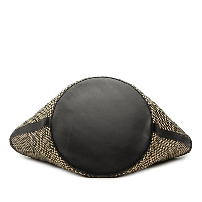 Saint Laurent Medium Raffia Panier Basket Shopper Tote