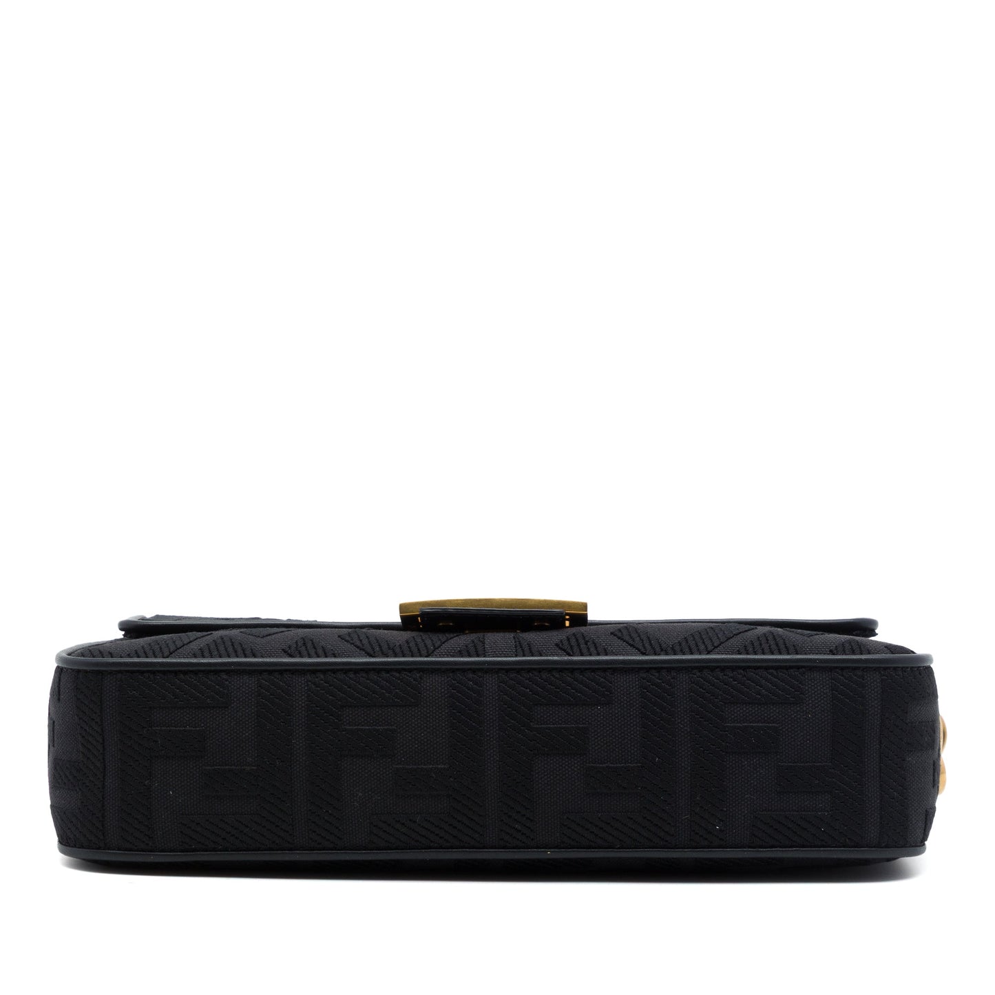 Fendi Zucca Embroidered Canvas Baguette Satchel