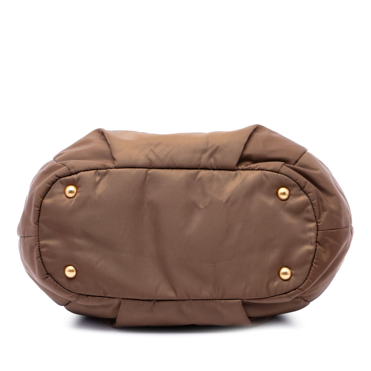 Prada Vitello Daino Trimmed Tessuto Satchel