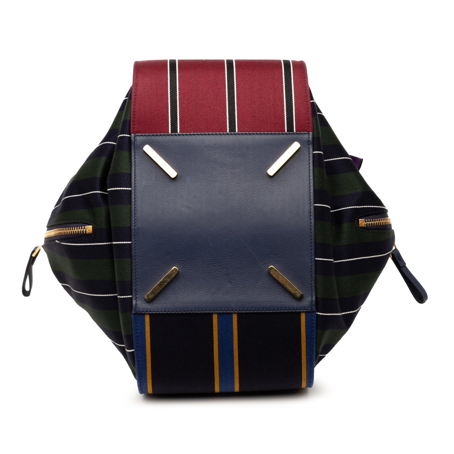 Loewe Medium Stripes Canvas and Leather Hammock Satchel