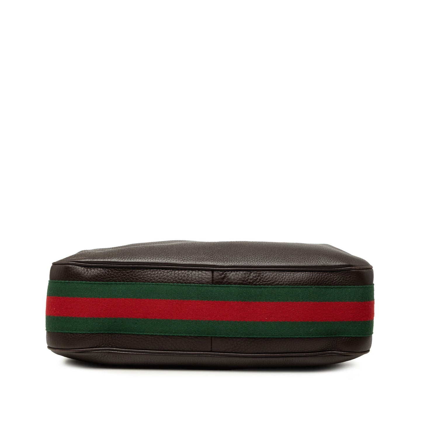 Gucci Medium Pebbled Calfskin Web Heritage Shoulder Bag