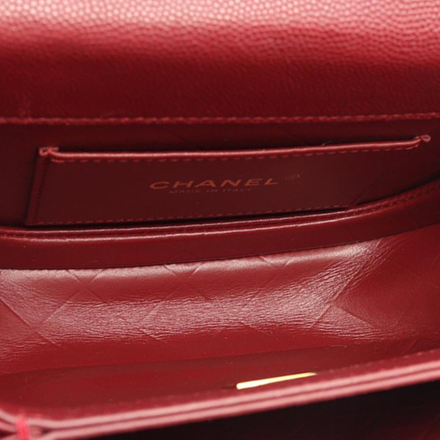 Chanel CC Quilted Caviar Round Moon Messenger Flap
