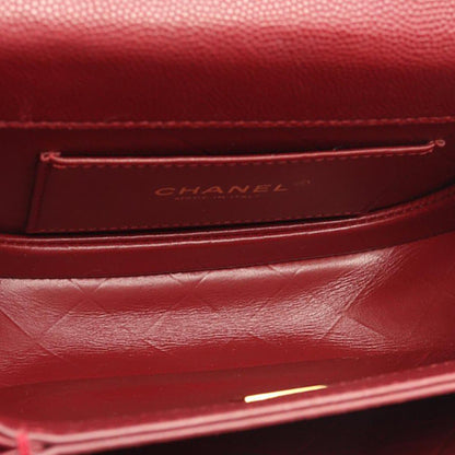 Chanel CC Quilted Caviar Round Moon Messenger Flap