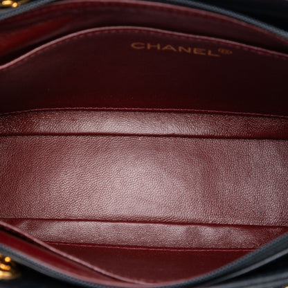 Chanel CC Quilted Lambskin Zip Handbag