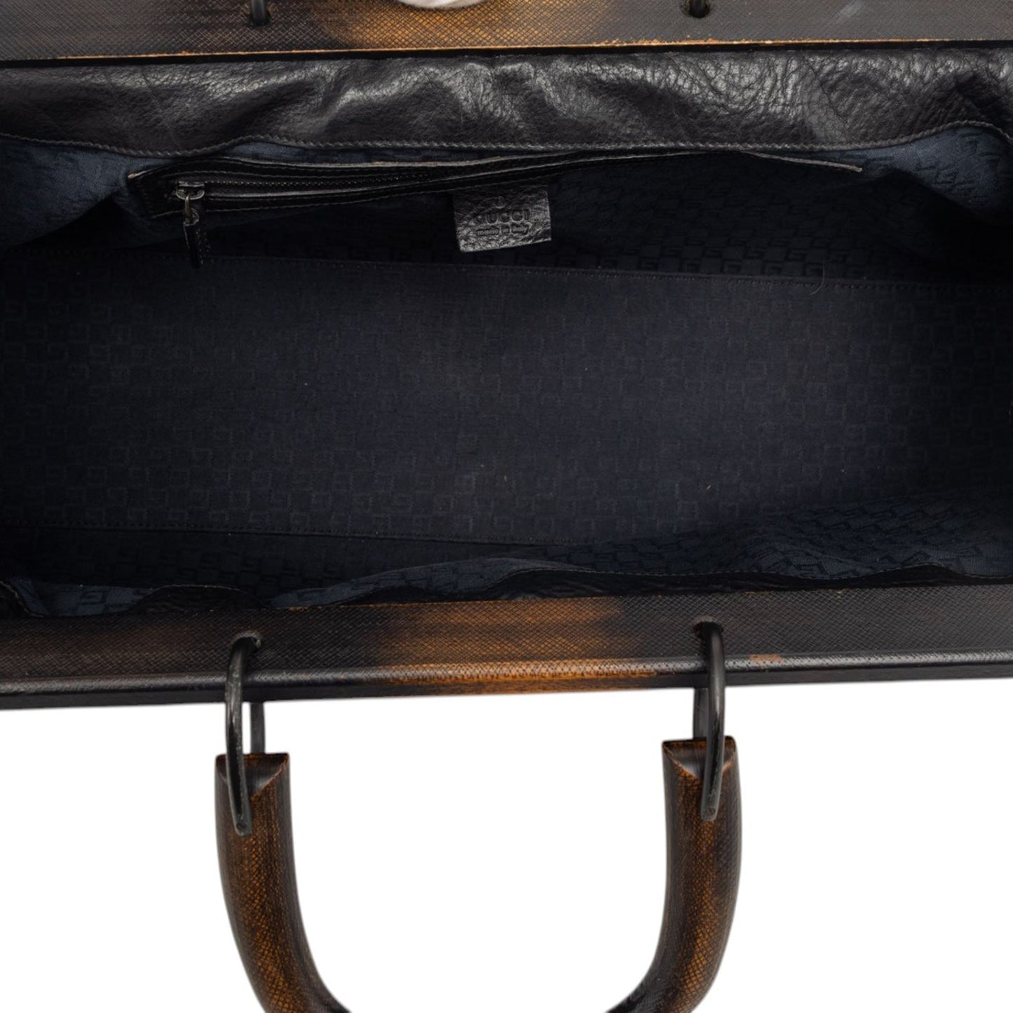Gucci Calfskin Wood Frame Handbag