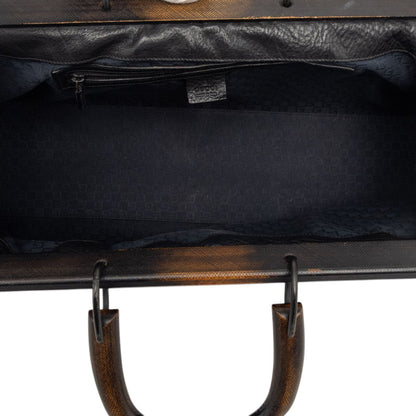 Gucci Calfskin Wood Frame Handbag