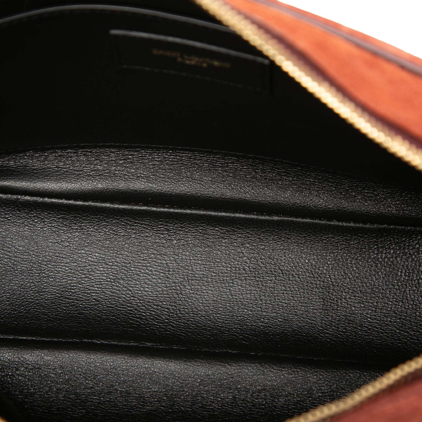 Saint Laurent Suede Monogram All Over Camera Bag